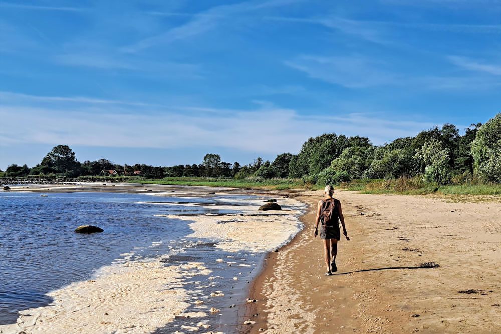 Hiker on the beach