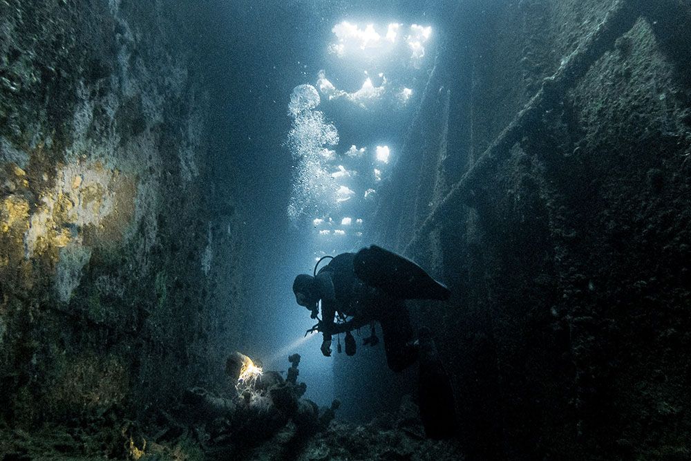 Ship wreck in Chuuk