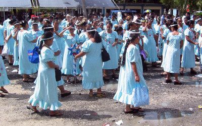 Tropical Christmas celebration on Kosrae