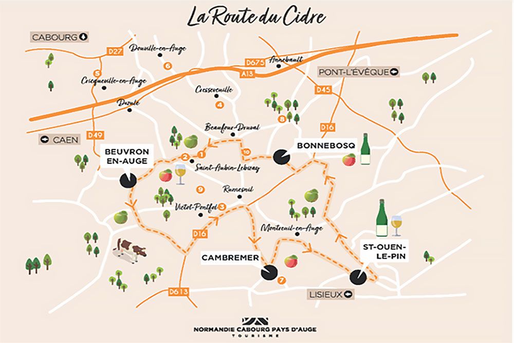 Map of the Cider Route